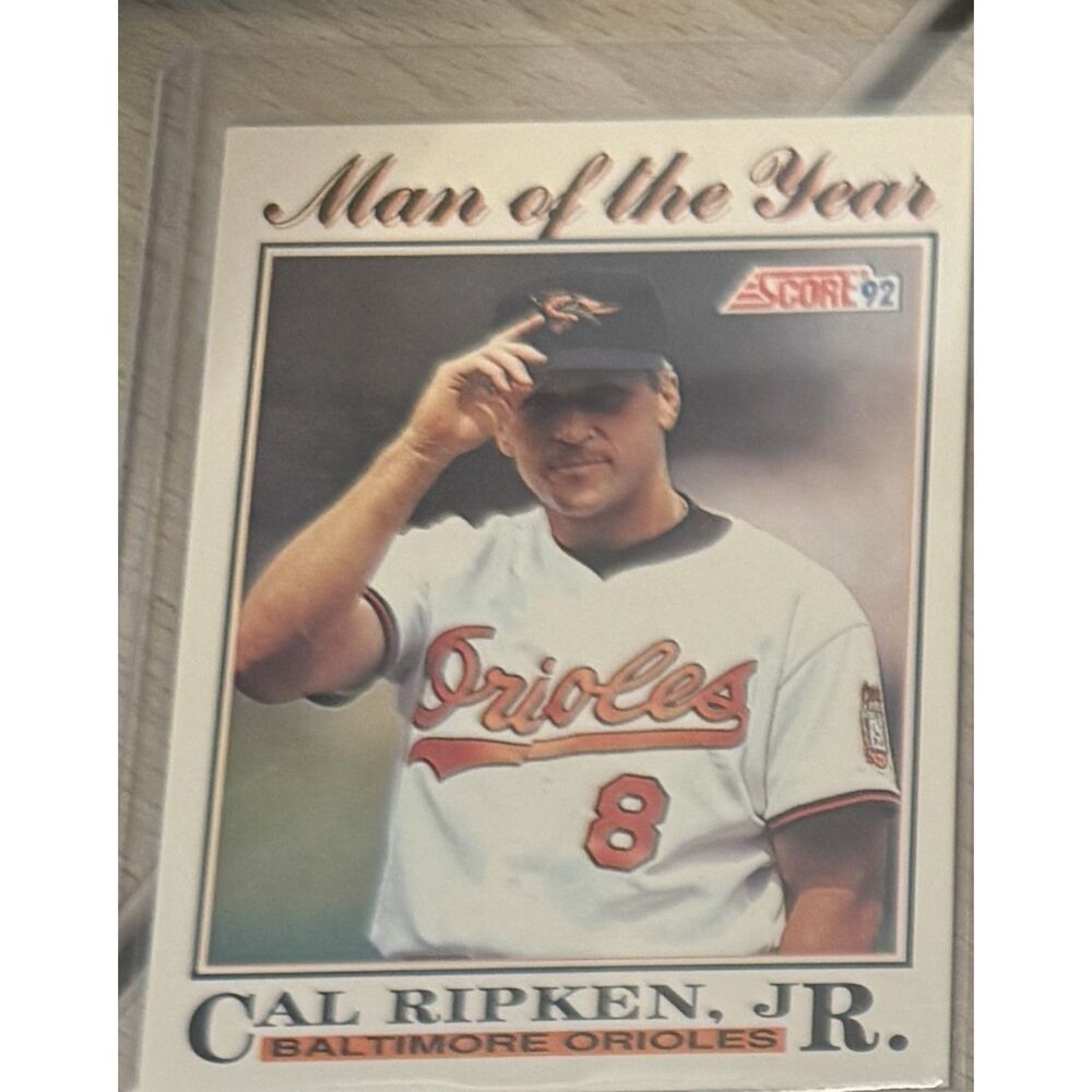 1992 Score Cal Ripken Jr Man of the Year #794 Baltimore Orioles